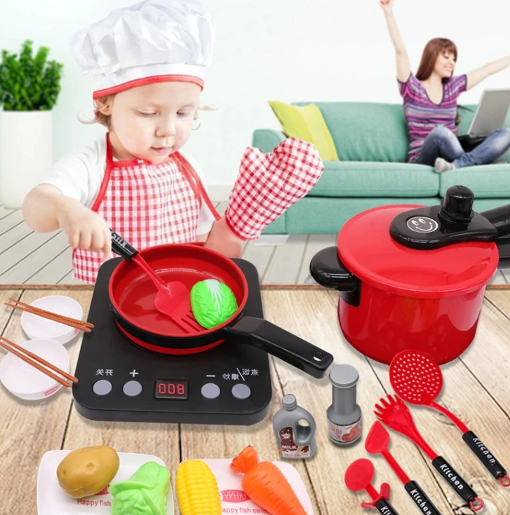 44-piece kids’ play kitchen set – stylish and interactive cooking set for little chefs (WNDR11246) - Image 4