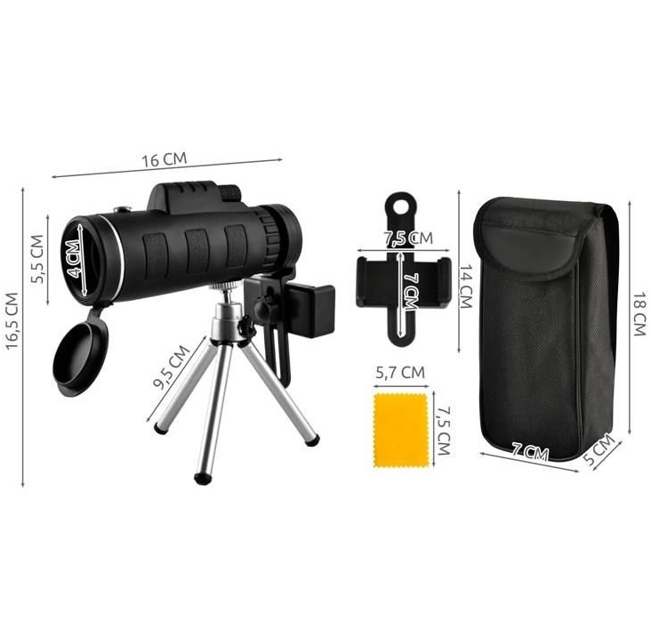 50x zoom monocular telescope – high-resolution outdoor spotting scope for smartphone, birdwatching, and nature observation (WNDR7883) - Image 4