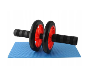 Abdominal exercise wheel – 15 cm diameter, non-slip handles, with knee pad (WNDR4567)