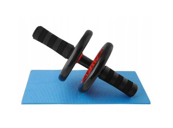 Abdominal exercise wheel – 15 cm diameter, non-slip handles, with knee pad (WNDR4567) - Image 7