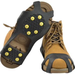 Anti-slip elastic rubber shoe covers – spiked traction for mountain hiking and winter trekking (WNDR19906)