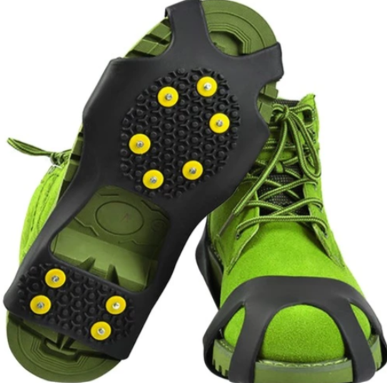 Anti-slip elastic rubber shoe covers – spiked traction for mountain hiking and winter trekking (WNDR19906) - Image 3