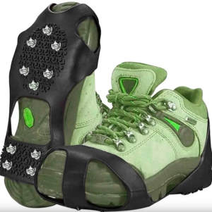 Anti-slip elastic rubber shoe covers – spiked traction for mountain hiking and winter trekking XL (WNDR24735)