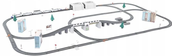 Battery-powered pendolino train set – large 9m track, toy train for kids (WNDR9448) - Image 9