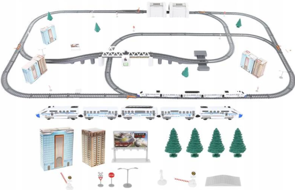 Battery-powered pendolino train set – large 9m track, toy train for kids (WNDR9448) - Image 10