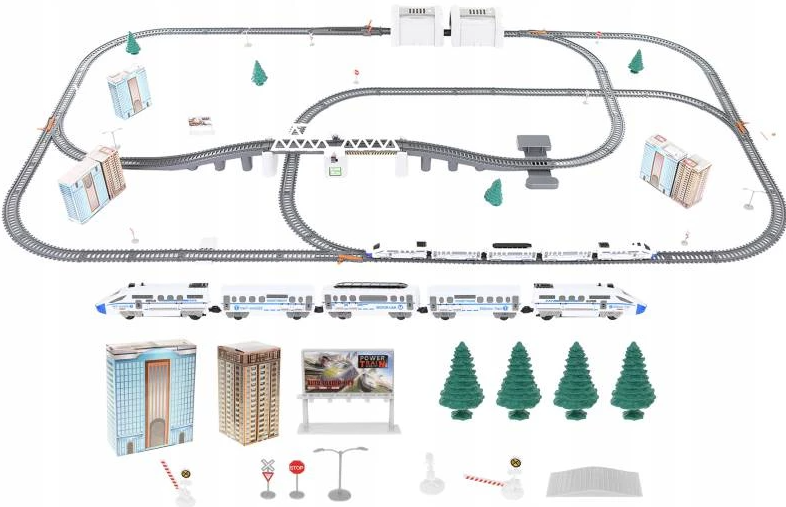 Battery-powered pendolino train set – large 9m track, toy train for kids (WNDR9448) - Image 10