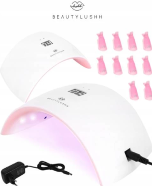 Beautylushh sun 9S UV/LED nail lamp – 15 LEDs, 24W, white with practical clips (WNDR8865)