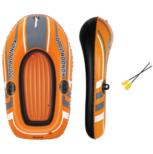 Bestway Kondor 1000 inflatable boat set – 2 oars, 155 x 97 cm, ideal for touring and fishing (WNDR61078)