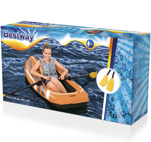 Bestway Kondor 1000 inflatable boat set – 2 oars, 155 x 97 cm, ideal for touring and fishing (WNDR61078) - Image 7