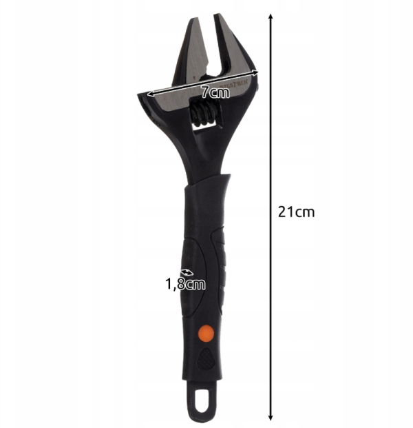 Bigstern adjustable wrench 0–35 mm – universal steel spanner for bolts and nuts (WNDR24283) - Image 3