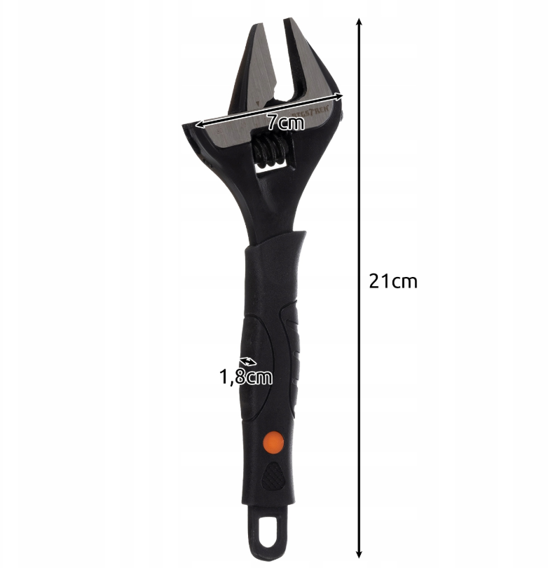 Bigstern adjustable wrench 0–35 mm – universal steel spanner for bolts and nuts (WNDR24283) - Image 3