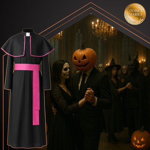 RUHHY Bishop’s Costume XL/XXL – Priest Cassock & Clergyman Outfit for Adults (WNDR26148) - Image 6