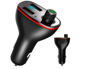 Bluetooth FM transmitter and car MP3 player – dual USB charger, 12/24V compatible, music playback and charging in one device 14152 (WNDR15185)