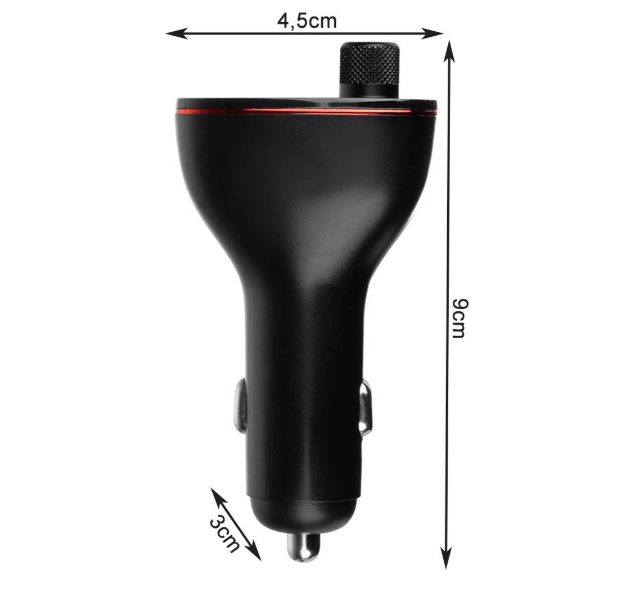 Bluetooth FM transmitter and car MP3 player – dual USB charger, 12/24V compatible, music playback and charging in one device 14152 (WNDR15185) - Image 4