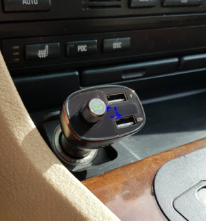 Bluetooth FM transmitter and car MP3 player – dual USB charger, 12/24V compatible, music playback and charging in one device 14152 (WNDR15185)