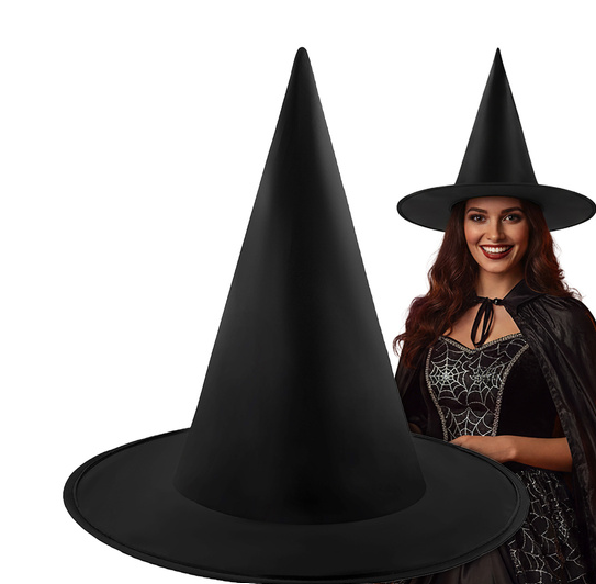 Classic black witch hat for halloween & carnival – perfect costume accessory for parties and cosplay (WNDR26047) - Image 7