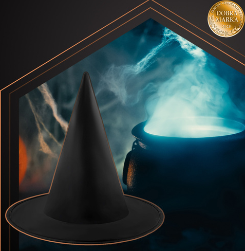 Classic black witch hat for halloween & carnival – perfect costume accessory for parties and cosplay (WNDR26047) - Image 5