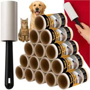 PURLOV Hair & Fur Cleaning Roller – 15-Pack Lint Rollers with 600 Sheets for Clothes & Upholstery (WNDR25747)