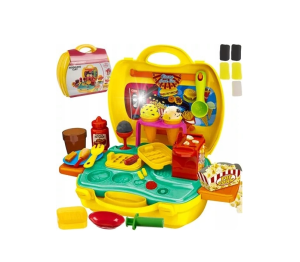 Colorful play dough suitcase for kids – creative craft kit for travel and home play (WNDR23202)