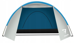 Easy-setup outdoor 3-person camping tent – 120 × 220 × 370 cm, blue-silver (WNDR12572)