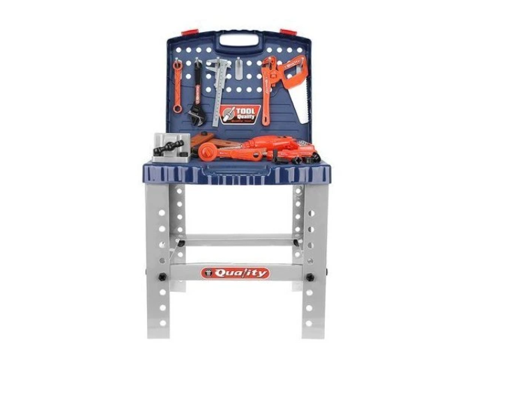 Foldable kids’ workbench playset – 67-piece tool set with electric drill and hand tools (WNDR9422) - Image 5