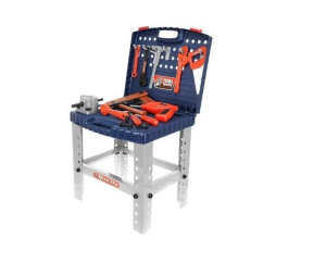 Foldable kids’ workbench playset – 67-piece tool set with electric drill and hand tools (WNDR9422)