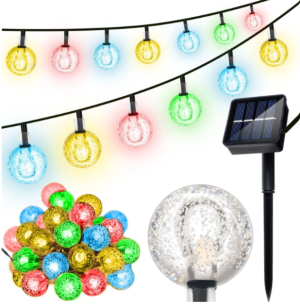 Gardlov 30-bulb solar hanging garden light – outdoor decorative lighting for patios, gardens, and festive occasions (WNDR15676)