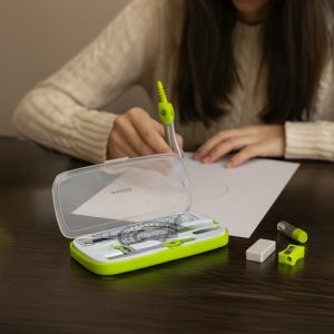 MAALEO Geometry Set – 10-Piece School Math Kit with Compass, Ruler, Protractor & Set Squares (WNDR26170)