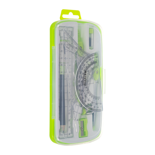 MAALEO Geometry Set – 10-Piece School Math Kit with Compass, Ruler, Protractor & Set Squares (WNDR26170) - Image 4