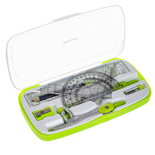 MAALEO Geometry Set – 10-Piece School Math Kit with Compass, Ruler, Protractor & Set Squares (WNDR26170) - Image 5