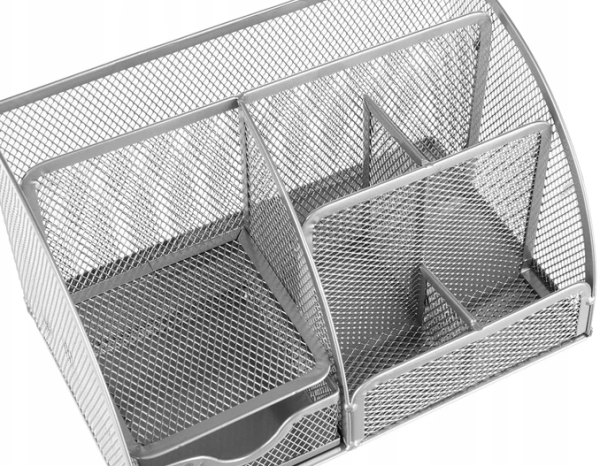 Gray 7-compartment office organizer – practical desk storage (WNDR16111) - Image 5