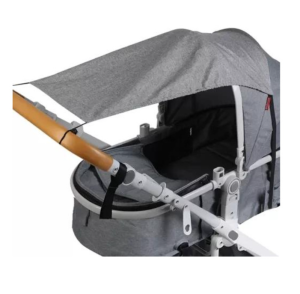 Gray Sunshade for Strollers – 50 × 36 × 72 cm, with UV Protection (WNDR23975)
