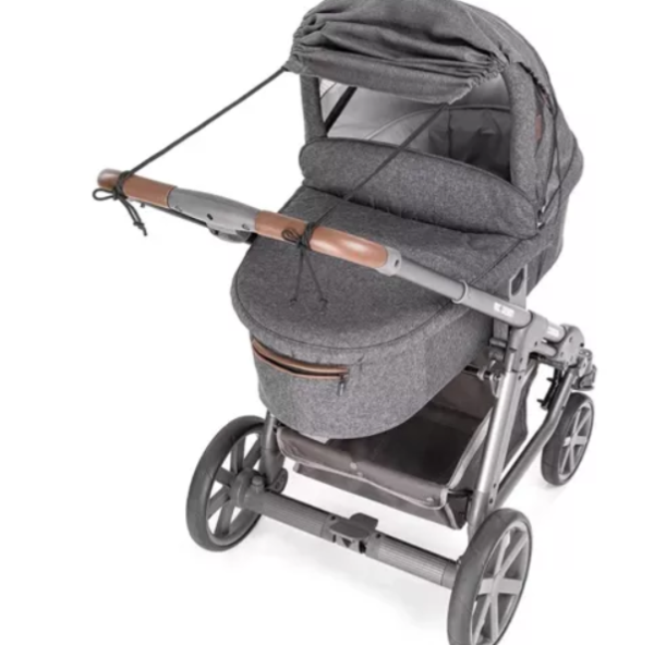 Gray Sunshade for Strollers – 50 × 36 × 72 cm, with UV Protection (WNDR23975) - Image 4