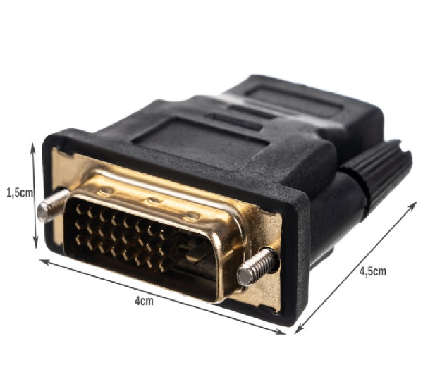 HDMI to DVI adapter – digital signal conversion from HDMI to DVI for monitors and projectors (WNDR148) - Image 5