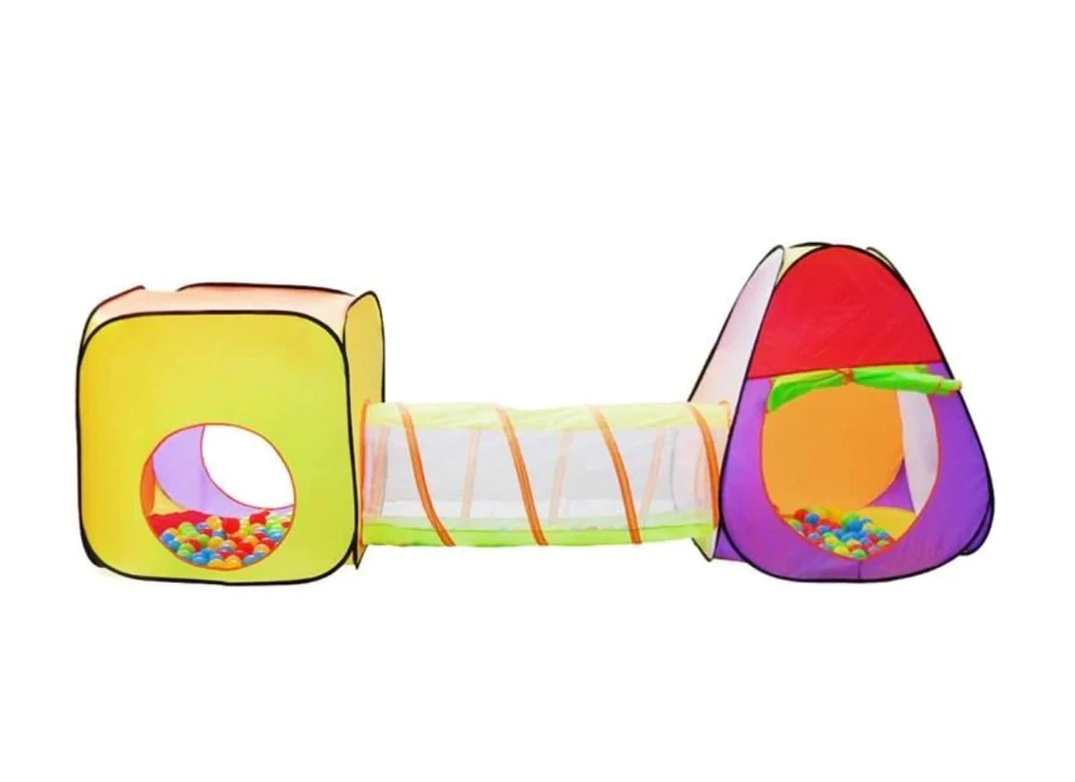 Kids’ play tunnel tent with 200 colorful balls – indoor & outdoor playground (WNDR2880) - Image 6