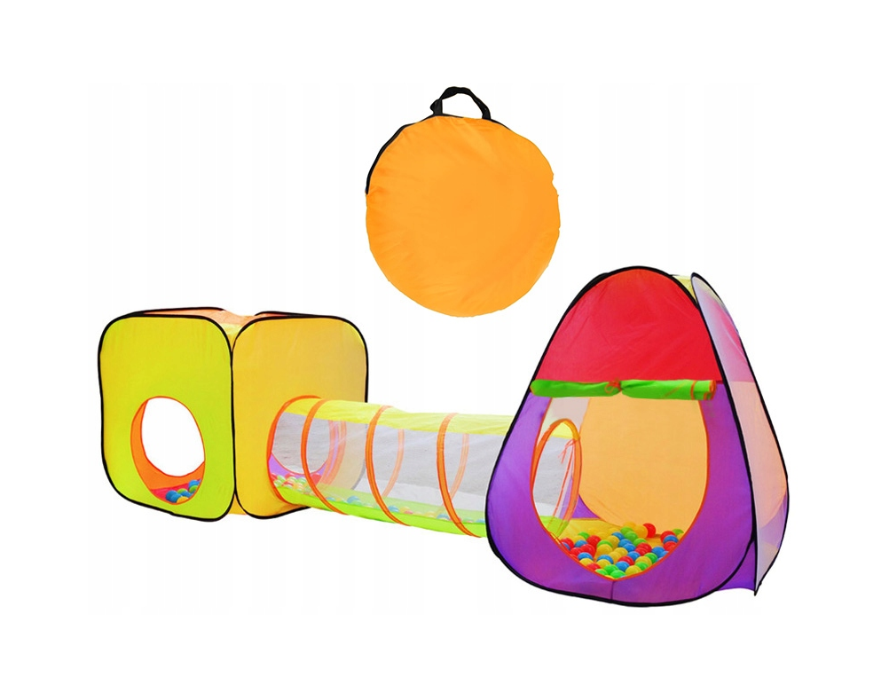 Kids’ play tunnel tent with 200 colorful balls – indoor & outdoor playground (WNDR2880) - Image 8