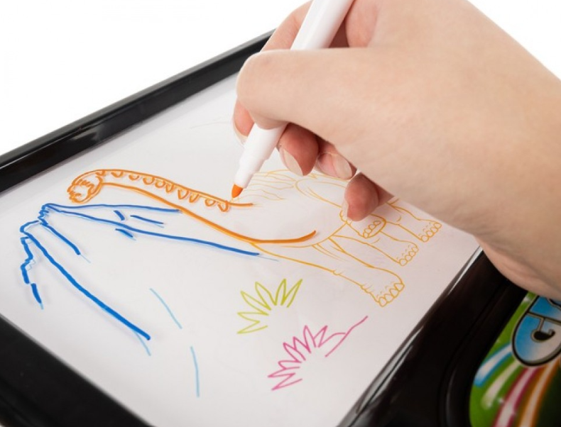 LED light-up magic drawing board for kids – dinosaur-themed creative drawing toy (WNDR16949) - Image 3