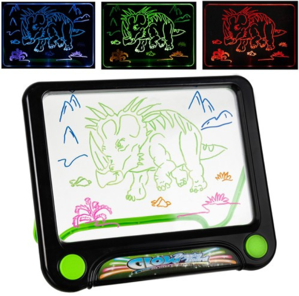 LED light-up magic drawing board for kids – dinosaur-themed creative drawing toy (WNDR16949)