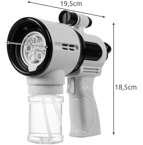 Light-up bubble gun for kids – white LED bubble blower (WNDR21163) - Image 3