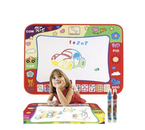 Magic water drawing mat for kids – mess-free coloring board with water pen (WNDR22240)