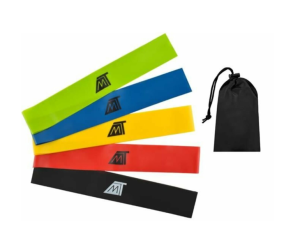 Malatec 5-piece resistance band set – fitness, yoga, pilates, and physical therapy training with 5 different resistance levels (WNDR6242)