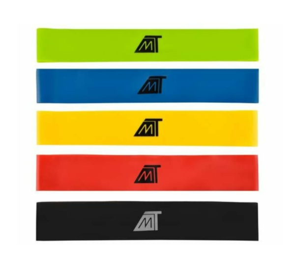 Malatec 5-piece resistance band set – fitness, yoga, pilates, and physical therapy training with 5 different resistance levels (WNDR6242) - Image 3