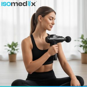 Isomedix Massage Gun – 30 Speeds, 12 Massage Heads, Deep Tissue Body Massager (WNDR26441)