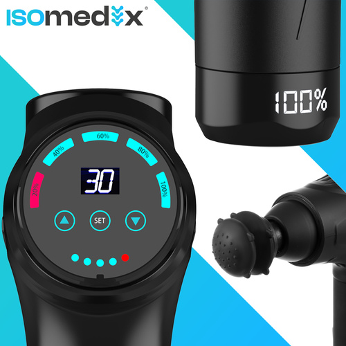 Isomedix Massage Gun – 30 Speeds, 12 Massage Heads, Deep Tissue Body Massager (WNDR26441) - Image 7