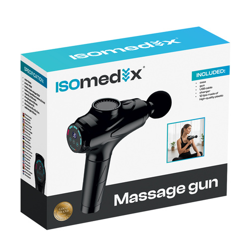 Isomedix Massage Gun – 30 Speeds, 12 Massage Heads, Deep Tissue Body Massager (WNDR26441) - Image 12