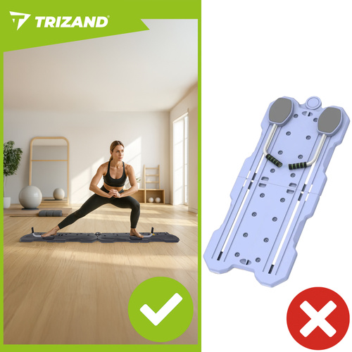 TRIZAND Pilates Board with Counter – Multifunctional Yoga & Home Training Exercise Board (WNDR26343) - Image 6