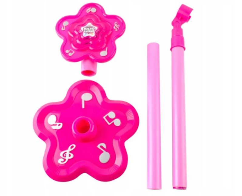 Pink microphone with MP3 player and stand – karaoke and singing practice for Kids (WNDR8235) - Image 5