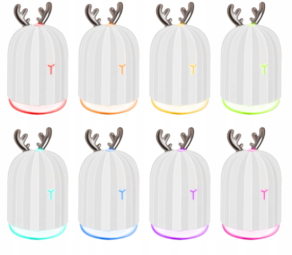 RGB aromatherapy 220ml humidifier diffuser – USB rechargeable with ambient LED lighting (WNDR16365) - Image 2
