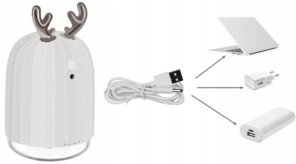 RGB aromatherapy 220ml humidifier diffuser – USB rechargeable with ambient LED lighting (WNDR16365) - Image 8