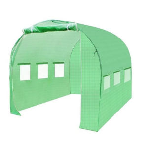 Replacement greenhouse cover 4.5x3x2 m – UV-protected with 6 insect mesh windows & 2 entrances (WNDR11791)